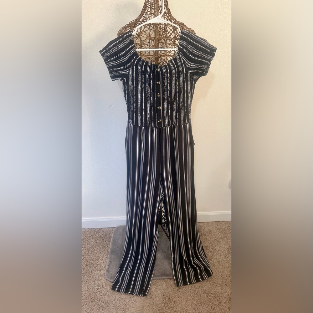 205 Collins Black and White Women's Jumpsuit